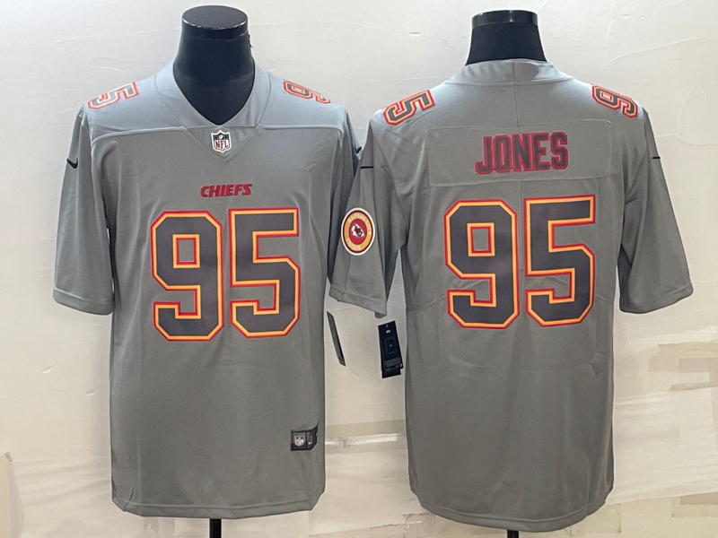 Men's Kansas City Chiefs Chris Jones #95 Grey Jersey